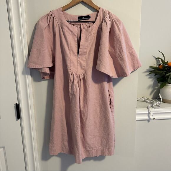 Tuckernuck Pomander Place Pink Purple Flutter Sleeve Mini Dress XS - Picture 12 of 12
